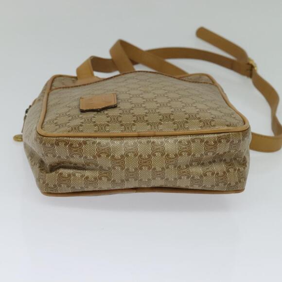 CELINE Macadam Canvas Shoulder Bag Pvc Beige Gold - Picture 9 of 12